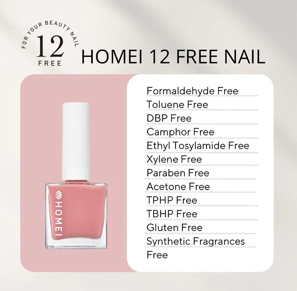 HOMEI 12 Free Nail Hardener Nude Pink